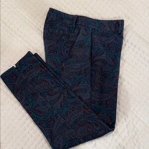 Talbots Men's Blue and Purple Paisley Dress Pants